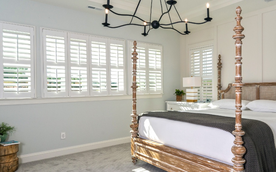 Shutters in a bedroom in Riverside